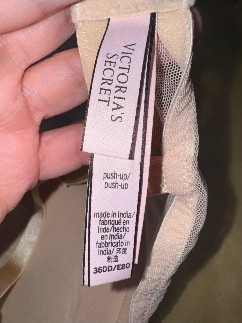 Victoria's Secret Lace Push-Up Bra - Beige/Taupe